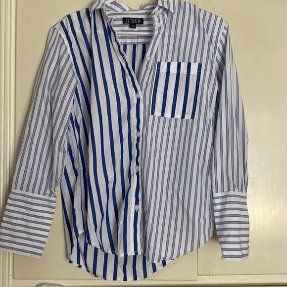 Jcrew Garçon shirt in cocktail stripe cotton poplin mixed stripe button down - Picture 2 of 2